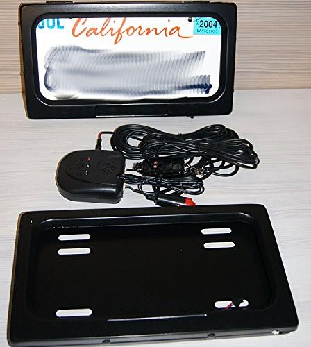 Electric License plate frame shutter curtain American USA type 2 PCS in Set