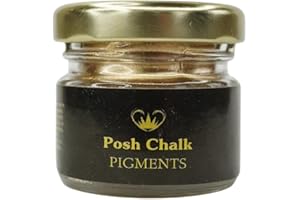 Posh Chalk PC0204 Pigment Powder- Pale Gold 30ml - Vibrant Color Mix - DIY Craft, Upcycling, Art - Wood, Glass, Metal, Fabric - Indoor + Outdoor Use – High Coverage - Customizable