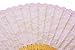 meifan Womens Multi Color Handmade Cotton Lace Folding Hand Fan (Pink)