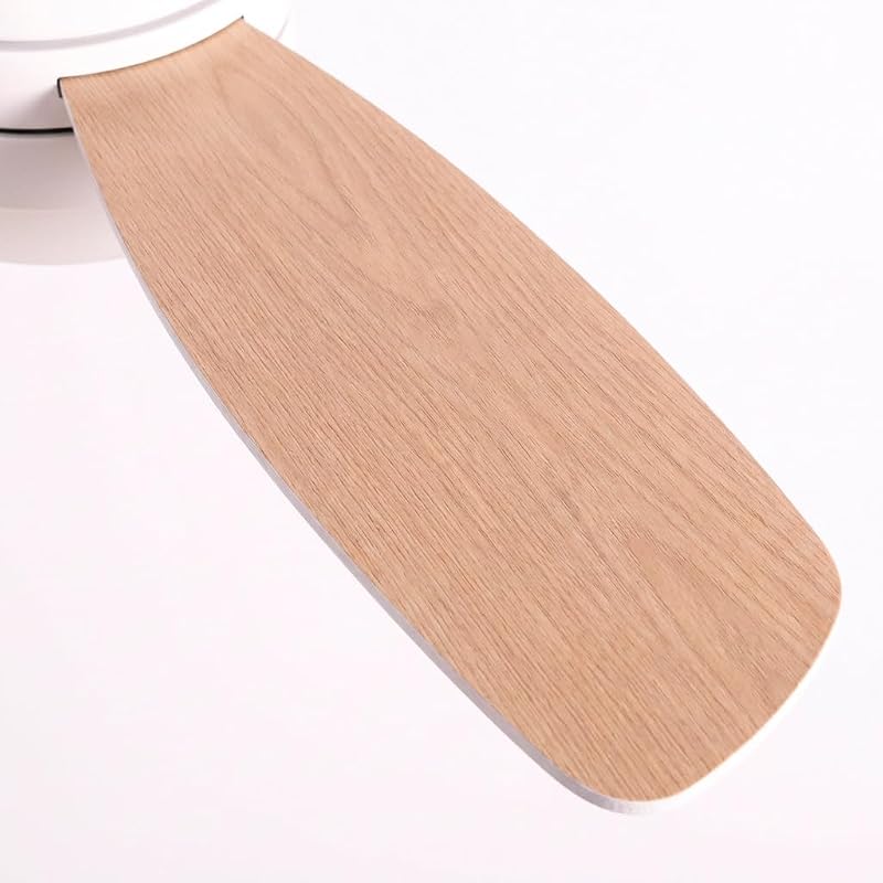 – Deckenventilator mit verstellbarem LED-Licht | Weißer Fächer aus Naturholzimitat | Fernbedienung | 3 Geschwindigkeiten | 70W| Timer| Durchmesser 106cm| Sommer- und Winterfunktion