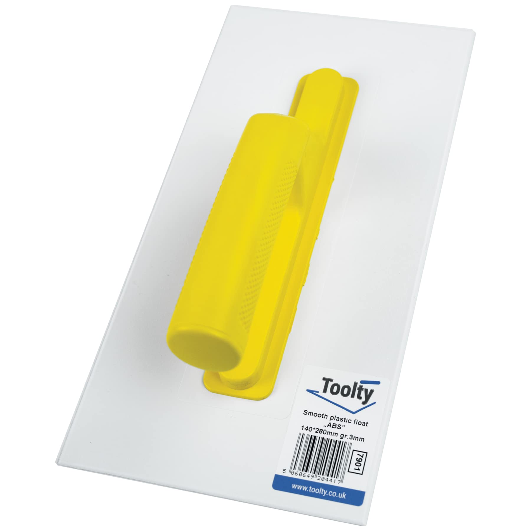 Toolty Plastic Float ABS - 140x280mm -Thickness 3mm - for Smoothing and texturing plasters Structural - Plastic Handle - DIY - TLTY-0327G3