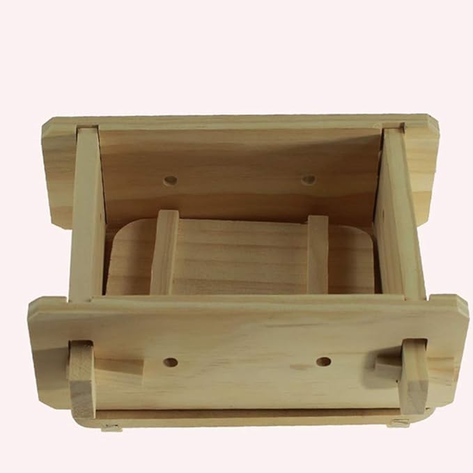 Tofu Form aus Holz, abnehmbar, für Restaurants, handgefertigt, Tofu-Presse, Werkzeug 16 * 12 * 9cm Wie abgebildet