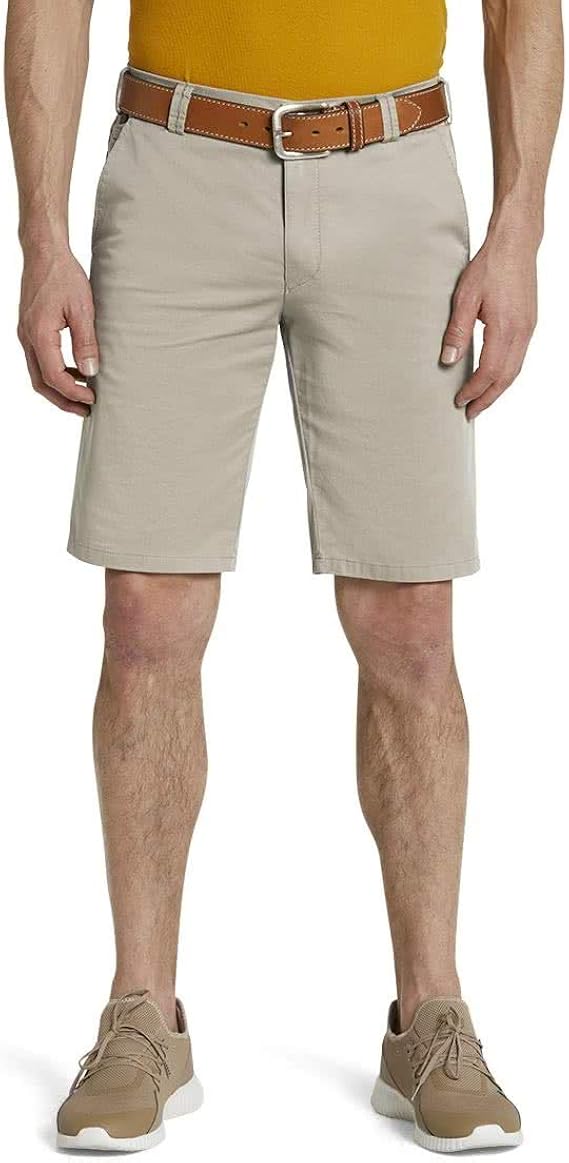 MEYER Men Pants BPalma Cotton Taupe Cotton Stretch Bermuda Shorts