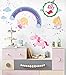 Unicorn Baby Girl Room Décor - Fairy Wall Stickers Childrens for Bedroom, Nursery, Playroom