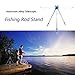 JinJin Telescopic Fishing Rod Tripod Stand, Folding Fishing Rods Tripod Stand Rest Tackle Portable Rods Holder Storage (White)
