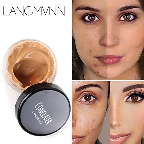 Concealer Cover Cream Flawless Colour Changing Foundation Makeup Warm Skin Tone Foundation liquid Base Nude Face Moisturizing Liquid Cover Concealer for Women and Girls (C)