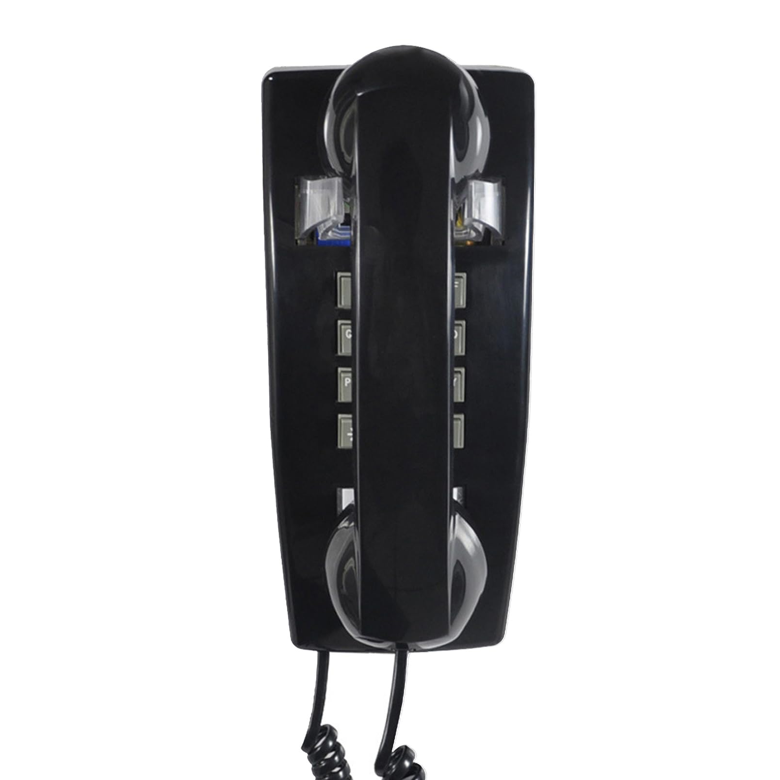 Wall Telephone, Corded Landline Phone for Home, Retro House Phone for Home/Office/Hotel/Telephone Booth, Solid Analog Desk/Wall Mountable Senior Phones (Black)