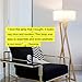 Brightech Z Modern Mid Century Home Standing LED Light Tripod Floor Lamp, Wood