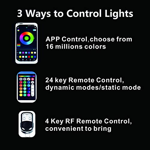 JIMJOY RGB LED Rock Lights,14 Pods Waterproof Multicolor Chasing Neon