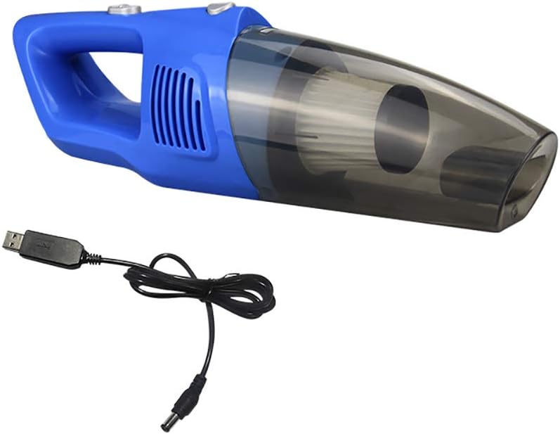 ZXYSR Car Cleaners, Dry/Wet Portable Handheld Vacuum Cleaner, Dc12v, 120W, Wired (5M) / Wireless, Washable Filter, Suitable for Cars and Homes,Blue,Wireless