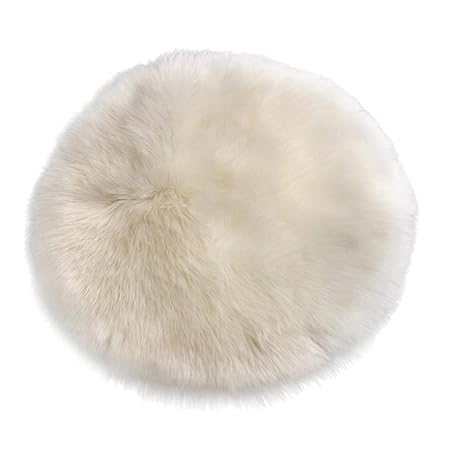 amagogo Super Weiche Pelz Schaffell Sofa Hocker Stuhl Abdeckung Pad Teppich / - Weiß