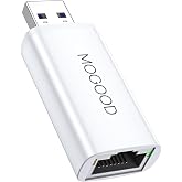 MOGOOD USB 3.0 to Gigabit Ethernet Adapter USB to RJ45 Network | Network Adapter for Laptop Chromebook Mac Surface Pro Fire TV Switch, 1000 Mbps, Plug and Play, Data Transfer