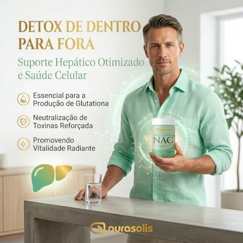 NAC N-Acetil L-Cisteína 600mg Aurasolis 60 Cápsulas | Antioxidante