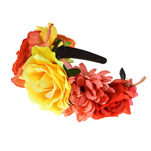DreamLily Frida Kahlo Mexican Flower Crown Headband Party Want