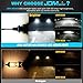JDM ASTAR Fanless Design 9140 Up to 60% More Downroad Visibility White LED Fog Light Bulbs