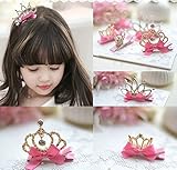 Joyci Infant Girl's Diamond Crown Hair Pin Princess Hair Clips Kids Party Hair Accessory