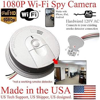 Amazon.com: SecureGuard 1080P HD Smoke Detector WiFi Spy ...