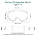 Odoland Kids Ski Goggles, Snowboard Goggles for Youth Skiing Age 8-16, Snow Goggles S2 Double Lens Anti-Fog UV400 Protection, Black Frame Color Lens VLT 24%