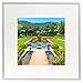 Frametory, 12x12 Aluminum Picture Frame - 12 x 12 Silver Frame with Removable Mat for 8 x 8 Photo - 12 by 12 Durable Metal Frame with Real Glass - Sawtooth Hanger for Easy Wall Display - 1 Pack
