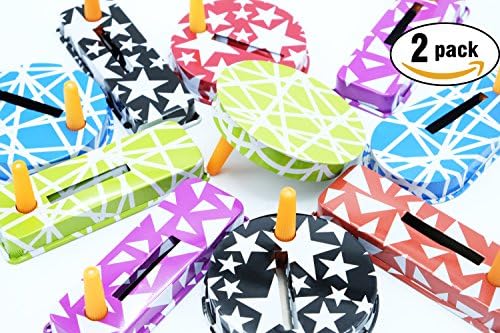 Purim Gragger Metal Grogger Noisemaker Assorted Colors and Shapes (2-Pack)