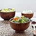 Wooden Small Round Bowl with Spoon Set for Rice, Soup, Dip, Decoration