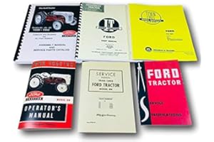 BRIRILINE Lot of 6 Manual Set for Ford 8N Tractor Manuals Shop Operators Parts Catalog Service Repair Owner