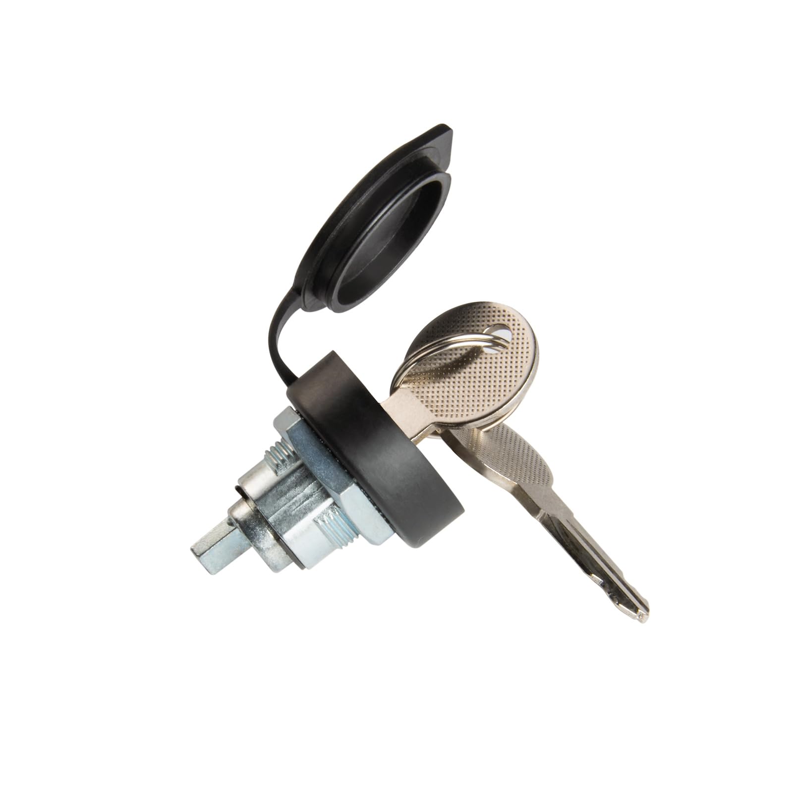 Photo 1 of 1 Pack Truck Tool Box Lock Replacement with Dust Cover, 5/8” Lock Cylinder fit for Truck Trailer Folding T Handle Latch, Tool Box Lock with Two Keys, Keyed Alike