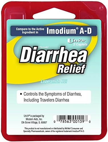 Diarrhea Relief Pills 6 Count of 2 Caplets Per Sleeve to Help Manage Symptoms. Treatment for Bloating, Gas, and Loose Stool