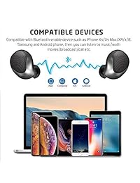 Auriculares inalámbricos Bluetooth 5.0 A10 True Mini Auriculares inalámbricos de control de volumen táctil de doble oído 5D Auriculares estéreo Ipx7 Impermeable Deportes Auriculares con Estuche de carga   Micrófono incorporado (azul actualizado)