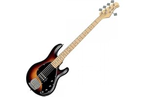 Sterling by Music Man StingRay Ray5 Bass Guitar in Vintage Sunburst Satin, 5-String