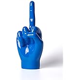 NENBOLEC Finger Sculpture Statue Modern Decor Arts Hand Gesture Gifts Polyresin Blue 11 inch