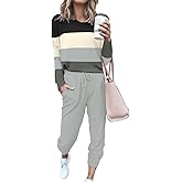 ETCYY NEW Lounge Sets for Women Sweatsuits Sets Two Piece Outfit Long Sleeve Pant Workout Athletic Tracksuits