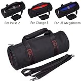 Zaracle Hard Handbag Protect Pouch Bag Travel Carry Case For JBL Pulse 2 / UE Megaboom / JBL Charge 3 Wireless Bluetooth Speaker (With Shoulder Strap)