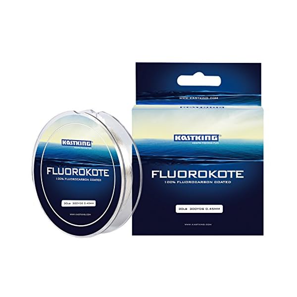 KastKing-FluoroKote-Fishing-Line-100-Pure-Fluorocarbon-Coated-300Yds274M-Premium-Spool-Upgrade-from-Mono-and-Perfect-Substitute-for-Solid-Fluorocarbon-Line-ICAST-Award-Winning-Brand