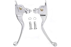 Chrome Brake Clutch Hand Lever Sets Pairs Aftermarket Part Compatible with Harley Davidson Touring FLHR FLHTCU FLHX FLTRX 19-