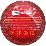 One The Legend Large Premium Lubricated Latex Condoms with Silver Pocket/Travel Case-20 Count