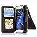 Galaxy S7 Case, S7 Case, CaseUp 12 Card Slot Series - [Zipper Cash Storage] Premium Flip PU Leather Wallet Case Cover With Detachable Magnetic Hard Case For Samsung Galaxy S7, Black