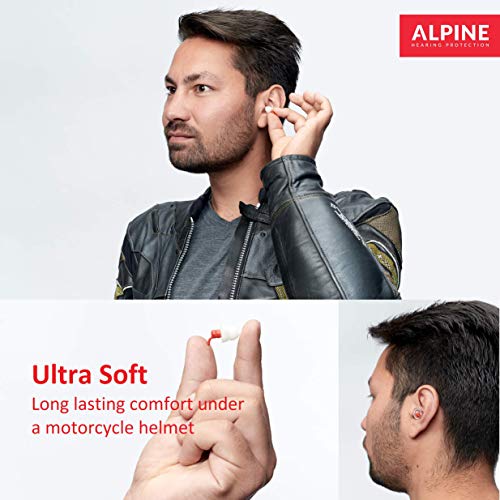 Alpine MotoSafe Race Reusable Motorcycle Ear Plugs for Wind Noise
