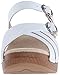 Dansko Women's Shelby White Leather Wedge Sandal