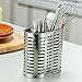 Stainless Steel Hanging 2 Compartments Mesh Utensil Drying Rack/Chopsticks/Spoon/Fork/Knife Drainer Basket Flatware Storage Drainer
