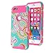 Iphone 6 Case, CQSTORE(TM) 2in1 Protective iPhone 6s Case, Soft and Armor Hybrid Phone Case for iphone 6 with Paisley Flower(Hot Pink)