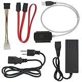 TechIntheBox SATA/PATA/IDE Drive to USB 2.0 Adapter Converter Cable for 2.5/3.5 Inch Hard Drive/5 inch Optical Drive with External AC Power Adapter