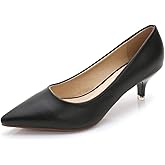 Stunner Women's Classic Fashion Pointed Toe Low Heel Dress Pumps Shoes
