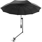 XLINGZA UPF 50+ Beach Umbrella with Adjustable Universal Clamp