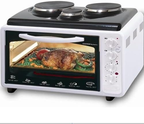 Pequeño horno con placas de cocina individuales (40 litros), color