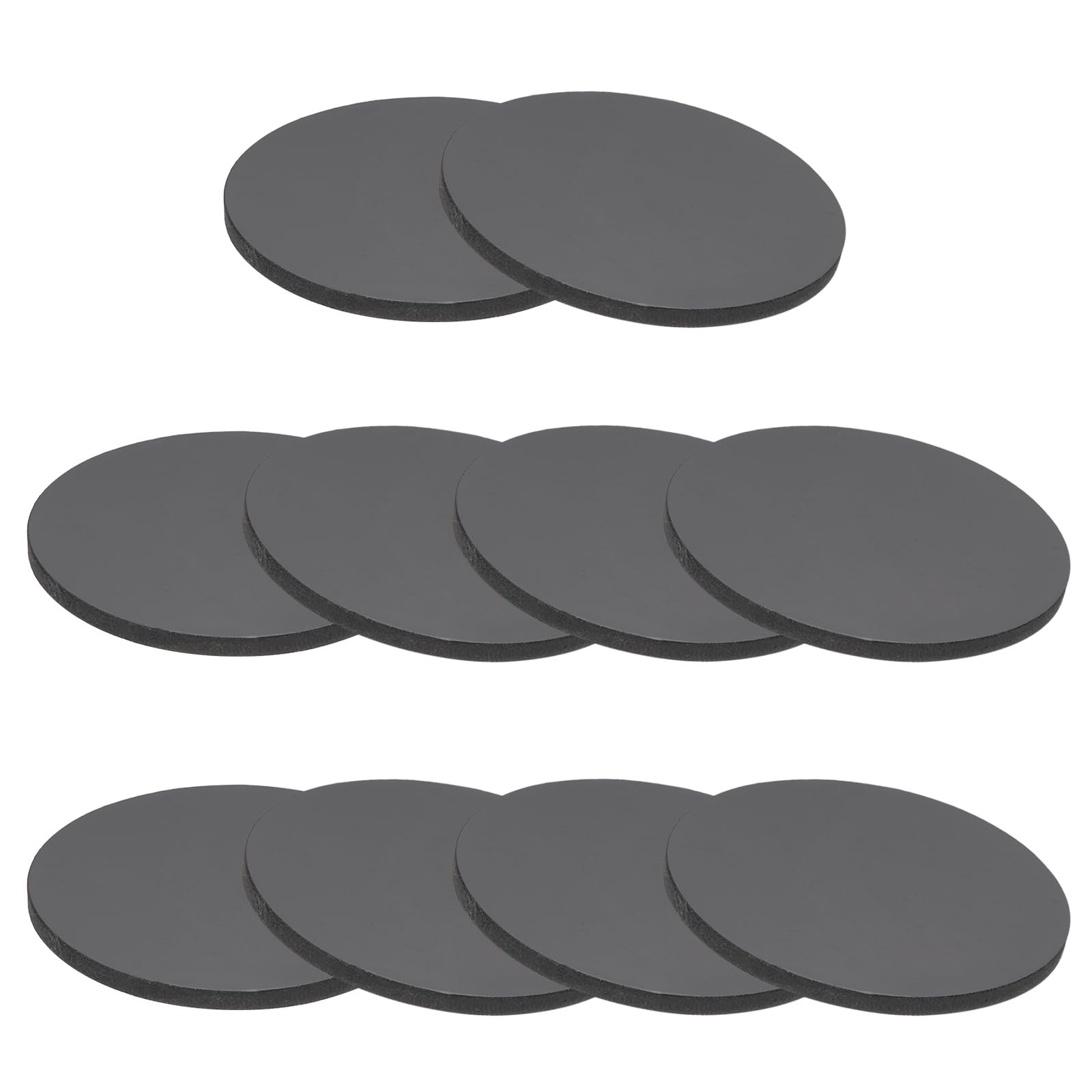 Photo 1 of PATIKIL Rubber Solid Discs Washers, 10 Pcs 50mm OD x 2mm Thick Rubber Round Gasket Pad Bushings Spacer Washer for DIY Gasket Craft, Black