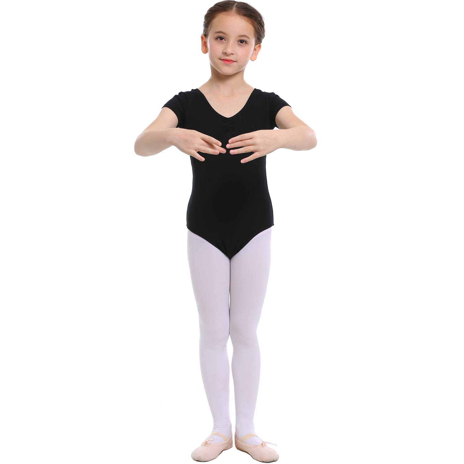 Koolen Ballet Leotards for Girls, Girls Short Sleeve Leotard, Leotard for Dance, Gymnastics