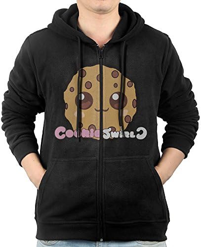 Akagopstore Casual Mens Cute Sweet Cookie Swirl Full-Zip Sweatshirt Hoodie Jacket X-Large
