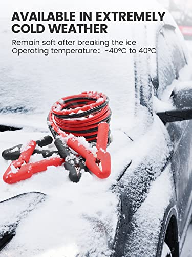 YANTU Jumper Cables for Car Battery, -40℉ 20 FT 6 Gauge Heavy Duty Booster Cables, Stable Insulated Alligator Clips, Suitable for Car/SUV