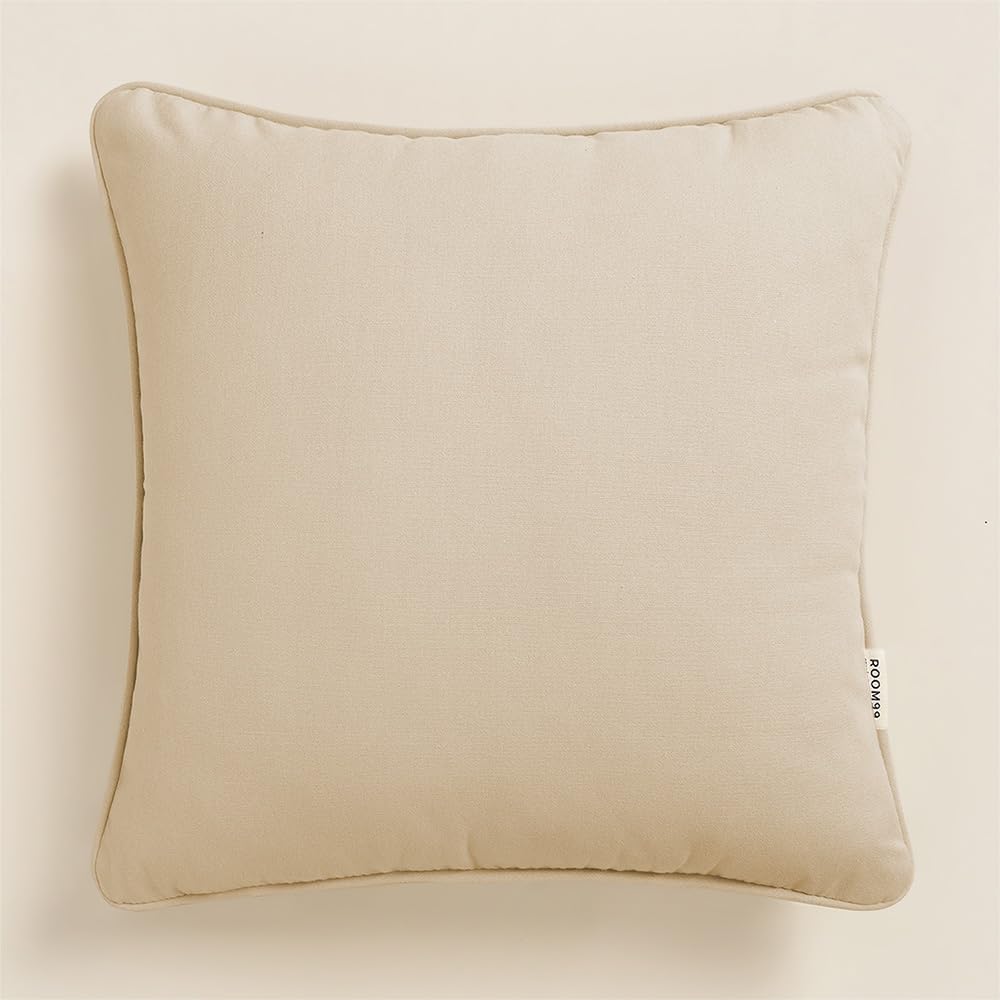 ROOM99 Pure Decorative Cushion Cover Throw Cushion Cover Aesthetic Modern Bedroom Living Room Decor Pink 40 x 40 cm